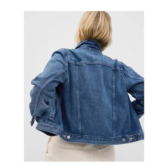 GAP - Icon Denim Jacket in Saddle Blue - Picture 3 of 8